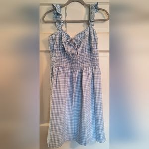 WAYF Light Blue Checkered Sun Dress